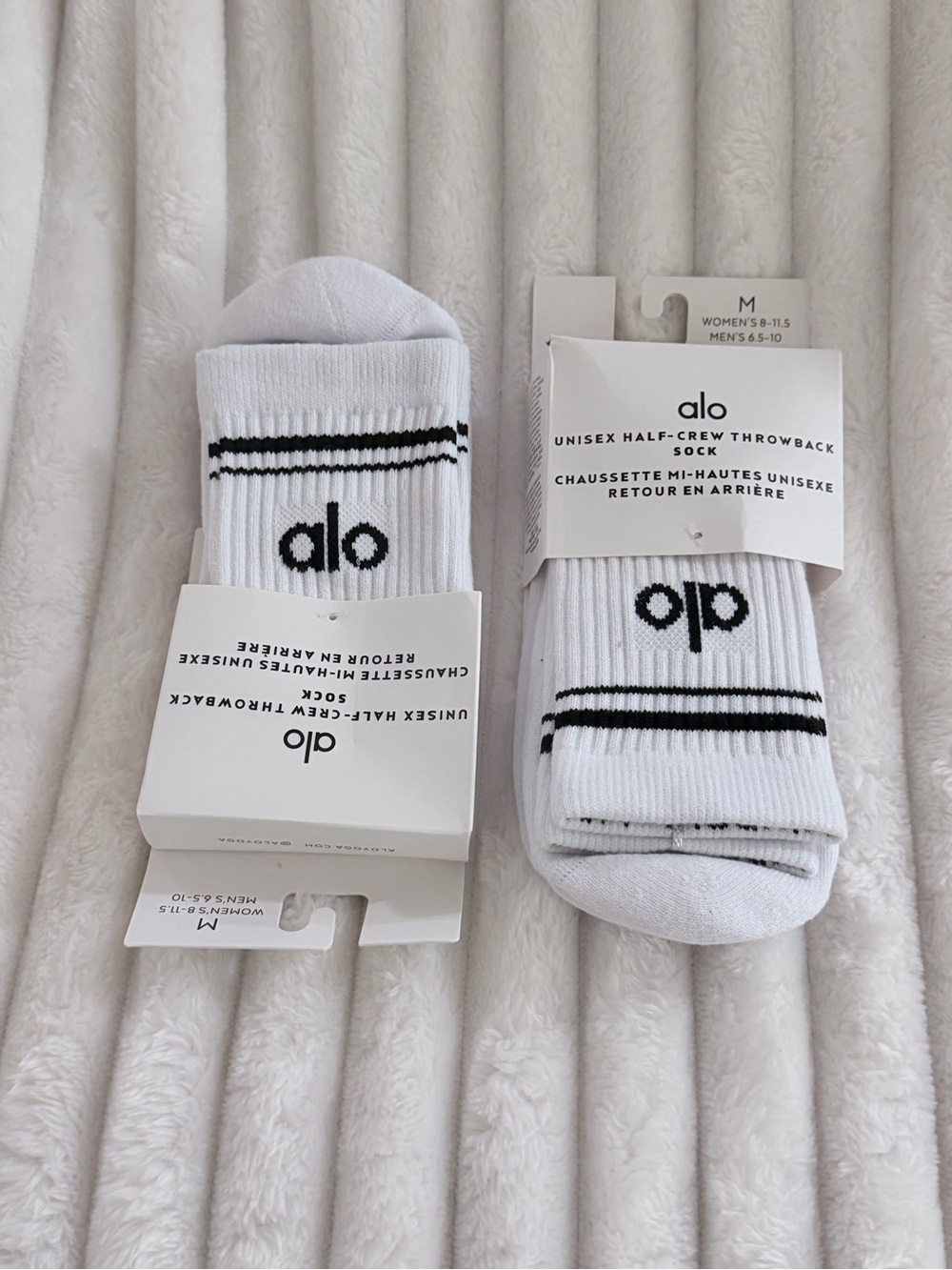 ALO Unisex Half-Crew Throwback Socks